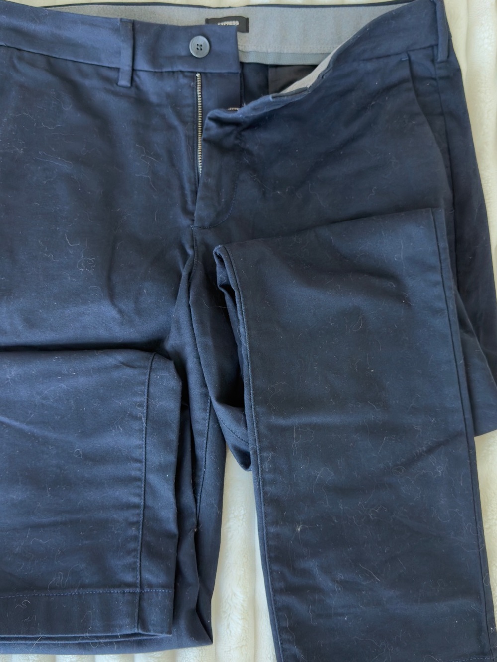 Express Men's Navy Blue Chino Pants
